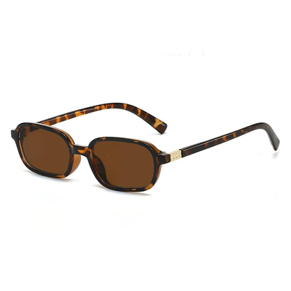 Awdchny Retro Ovale Sonnenbrille für Damen – Elegante Cat Eye 90er Sonnenbrille, Leichter schmaler Rahmen, Trendige UV-Schutz Sonnenbrille 8057 Schwarz+Braun+Schildpatt