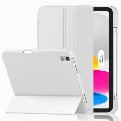 iMieet Case for iPad (A16)/iPad 10th Generation [11-Inch 2025/10.9 Inch 2022], Trifold Stand Smart Cover with Pencil Holder and Soft TPU Back, Supports Touch ID(Black)