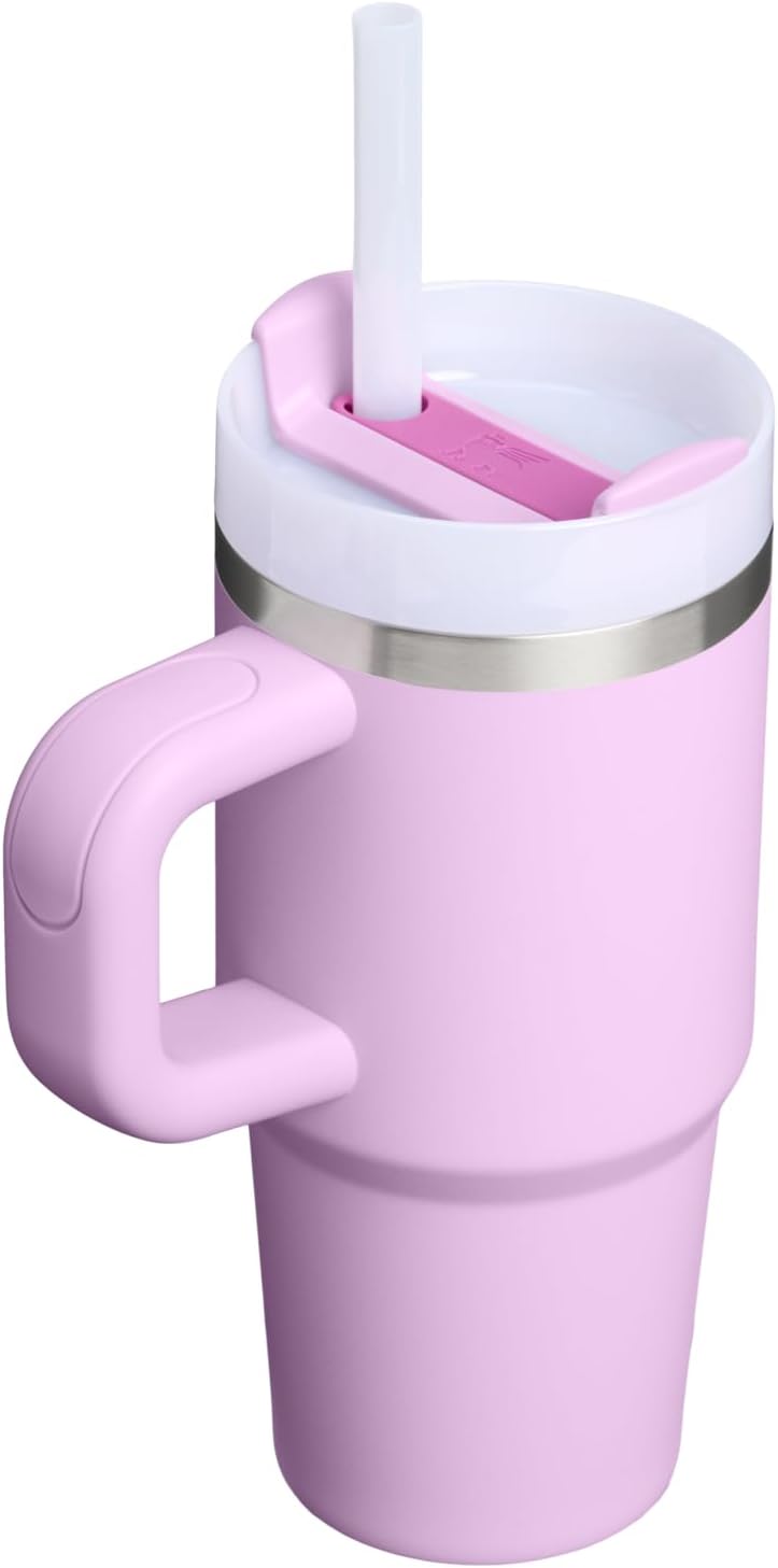 Vaso Stanley Quencher H2.0 con asa y pajita de 40 oz | Tapa Flowstate de 3 posiciones | Compatible con portavasos para viajes | Vaso térmico de acero inoxidable | Sin BPA | Arándano