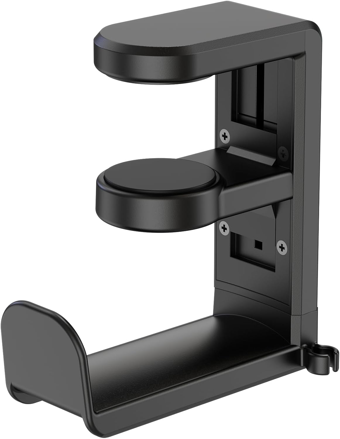 PC Gaming Headset Headphone Hook Holder Hanger Mount, Headphones Stand with Adjustable & Rotating Arm Clamp, Under Desk Design, Universal Fit, Built in Cable Clip Organizer EURPMASK