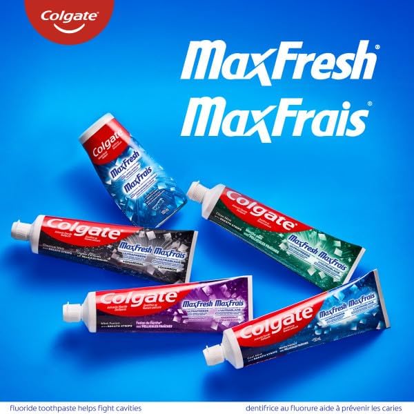 Colgate MaxFresh Cool Mint Gel Zahnpasta – Fluorid-Aufhellungsformel mit Zahnschmelzschutz für ein frisches, sauberes Lächeln – Zahnpasta für die tägliche Mundpflege 150ml, 3er-Pack