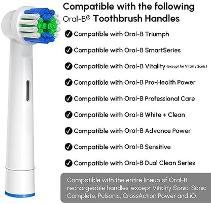 Ersatz-Zahnbürstenköpfe kompatibel mit Oral B Braun, 20 Stück professionelle elektrische Zahnbürstenköpfe Ersatzköpfe für Oral B Nachfüllpackung Pro 500/1000/1500/3000/3757/5000/7000/7500/8000