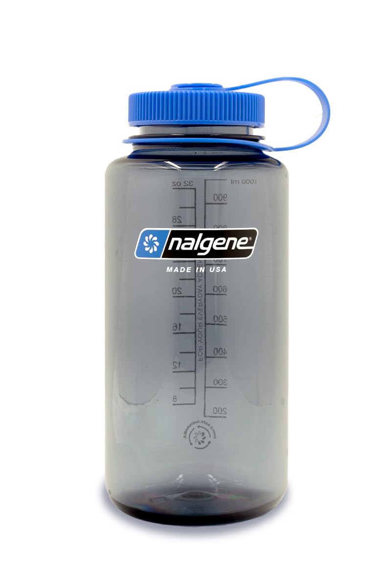 Nalgene 32 oz Wide Mouth Water Bottle | BPA-Free, Durable & Leak Proof, Lightweight Bottle for Hiking & Gym, Work & Travel