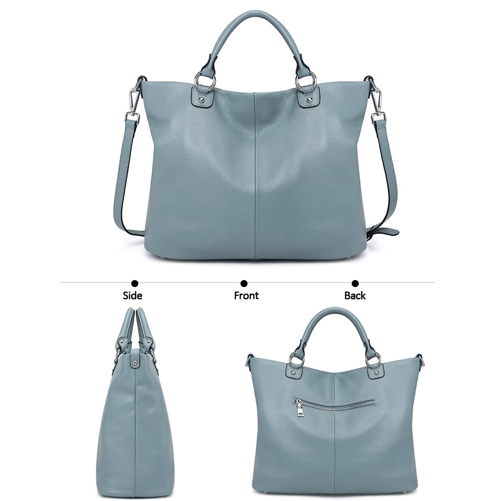 Kattee Damen Weiche Echtleder Tragetasche Schultertasche Handtasche