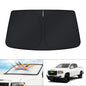 KUST Windshield Sun Shade for 2017-2026 Tesla Model Y/Model 3 Sunshade Accessories (Fit 2025-2026 Model Y Juniper / 2024 Model 3 Highland) Upgraded Foldable Sunshade, Blocks UV Rays Keep Car Cool