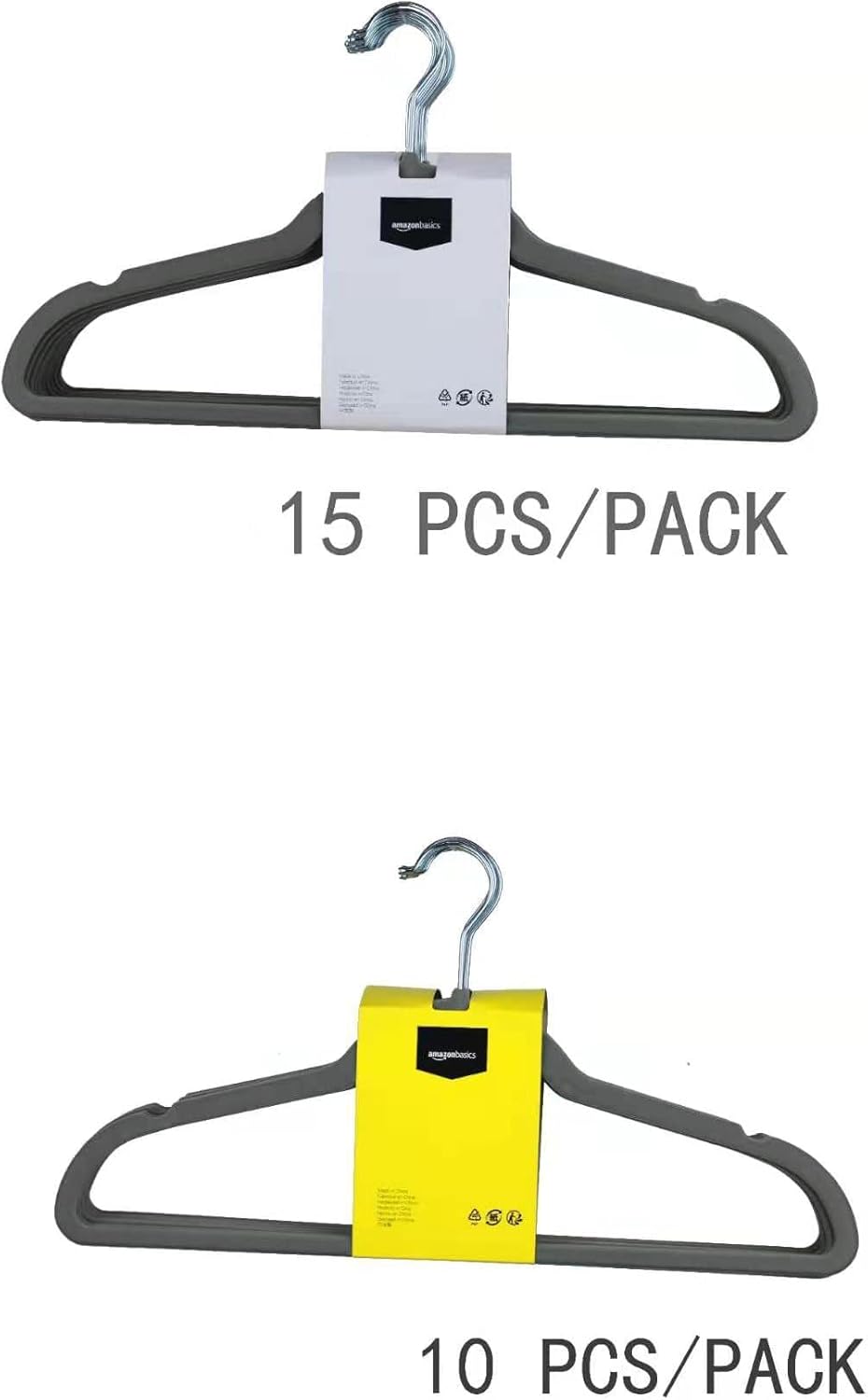 Amazon Basics Samtkleiderbügel für Anzüge – 30er-Pack, Schwarz