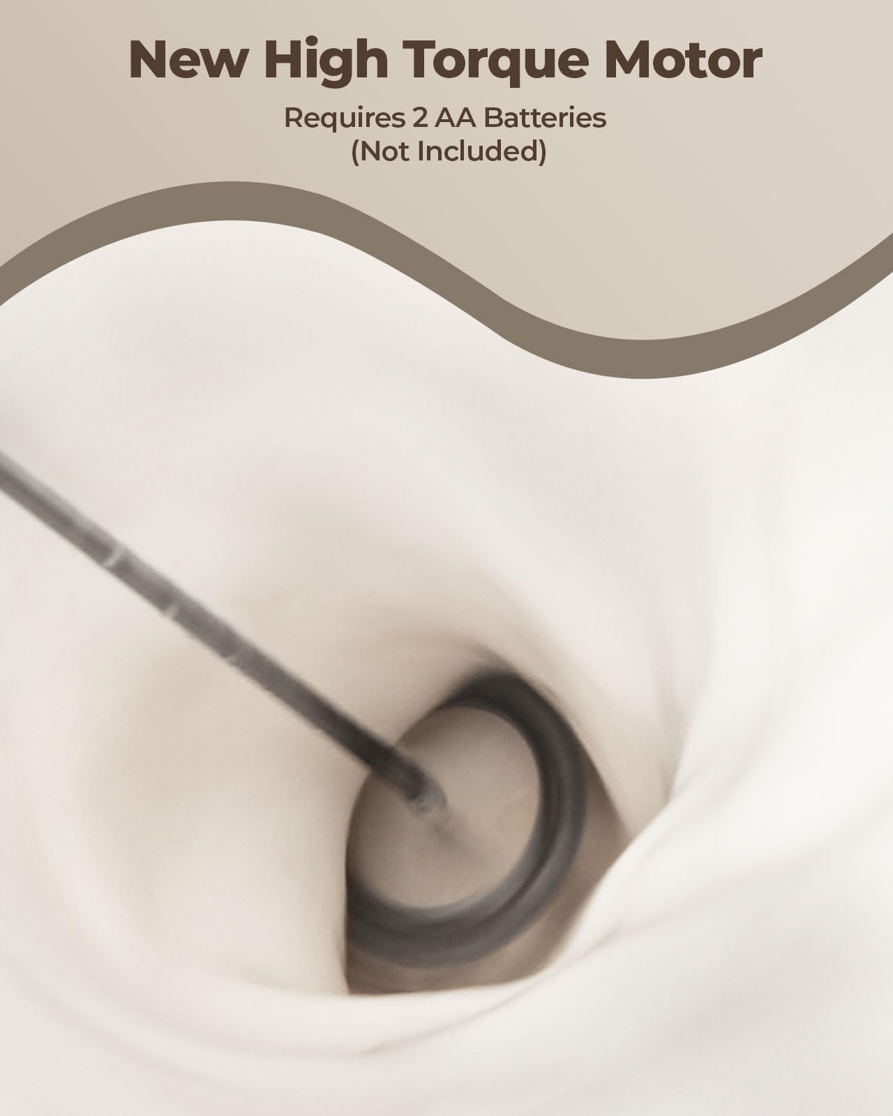 SIMPLETASTE Milchaufschäumer Handheld Elektrischer Quirl, Getränkemixer mit Edelstahl Schneebesen für Cappuccino, Bulletproof Coffee, Latte, mit Ständer, Schwarz, Batteriebetrieben
