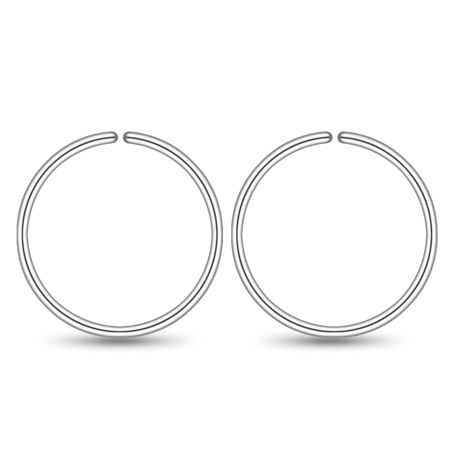 Small Gold or Sterling Silver Huggie Hoop Earrings for Women Cartilage Nose Helix Tragus