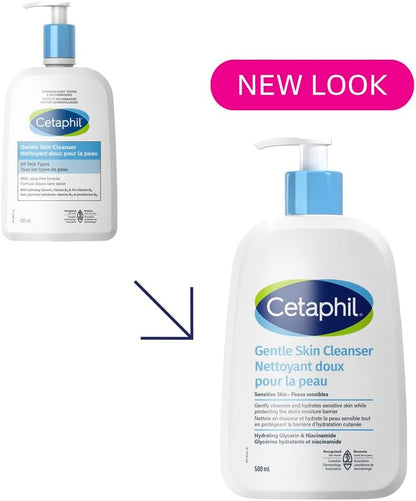 Cetaphil Milde Hautreinigung (473 ml) – Feuchtigkeitsspendende Gesichts- und Körperreinigung – Ideal für empfindliche, trockene Haut – Nicht reizend, parfümfrei und von Dermatologen empfohlen
