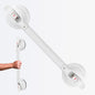 15-Inch Shower Handle - Upgraded Grab Bar with Strong Suction Cups for Bathtub & Shower Safety, Ideal for Seniors, Elderly, Disabled -Silver