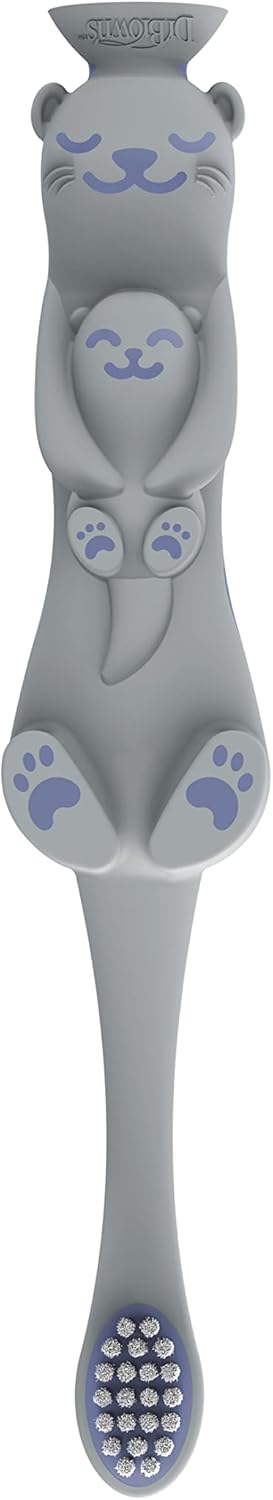 Dr.-Brown's-Trainingszahnbürste-für-Babys-und-Kleinkinder,-weich-für-die-ersten-Zähne,-Giraffe,-BPA-frei,-0-3-Jahre