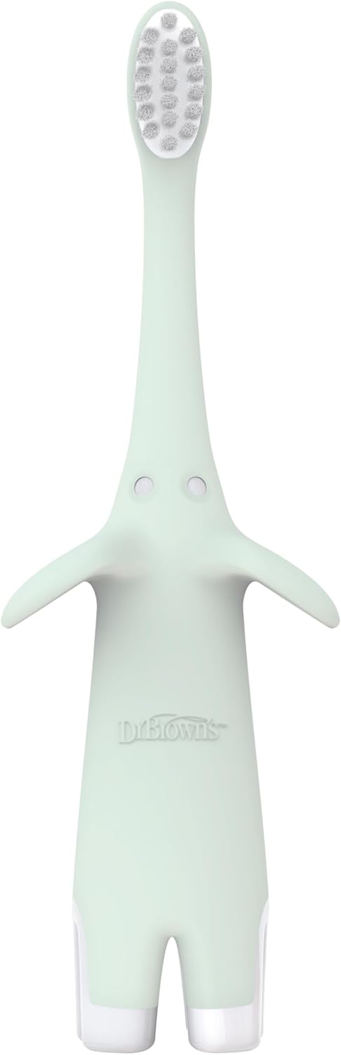 Dr.-Brown's-Trainingszahnbürste-für-Babys-und-Kleinkinder,-weich-für-die-ersten-Zähne,-Giraffe,-BPA-frei,-0-3-Jahre
