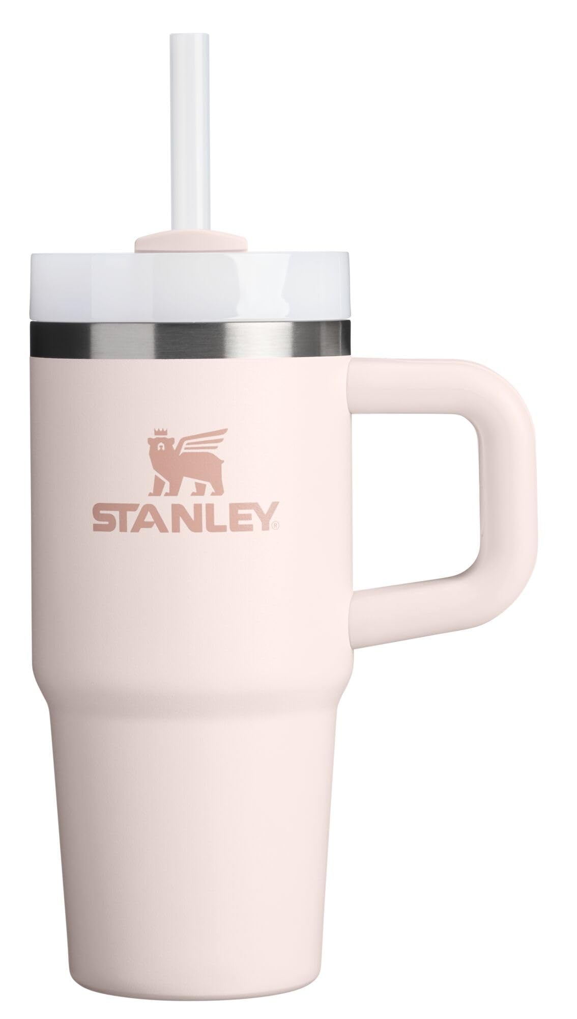 Stanley Quencher H2.0 Tumbler with Handle and Straw 40 oz | Flowstate 3-Position Lid | Cup Holder Compatible for Travel | Insulated Stainless Steel Cup | BPA-Free | Almond Rose