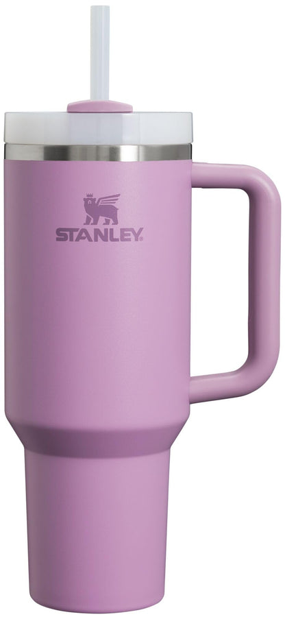 Stanley Quencher H2.0 Tumbler with Handle and Straw 40 oz | Flowstate 3-Position Lid | Cup Holder Compatible for Travel | Insulated Stainless Steel Cup | BPA-Free | Almond Rose