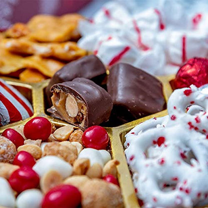 BONNIE AND POP Weihnachtsgeschenkkorb – Weihnachtsgeschenke – Pralinen- und Nussgeschenkbox, Sortimentstablett – Geburtstag, Beileid, Genesung, Männer, Frauen & Familien