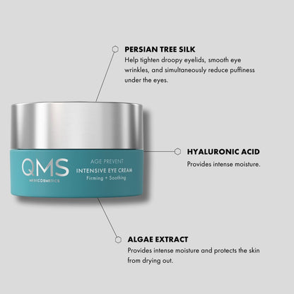 QMS Medicosmetics Age Prevent Intensive Day + Night Eye Cream – Nourishes + Tightens to Make the Eye Area Look Smoother + More Youthful – 0.5 fl. oz