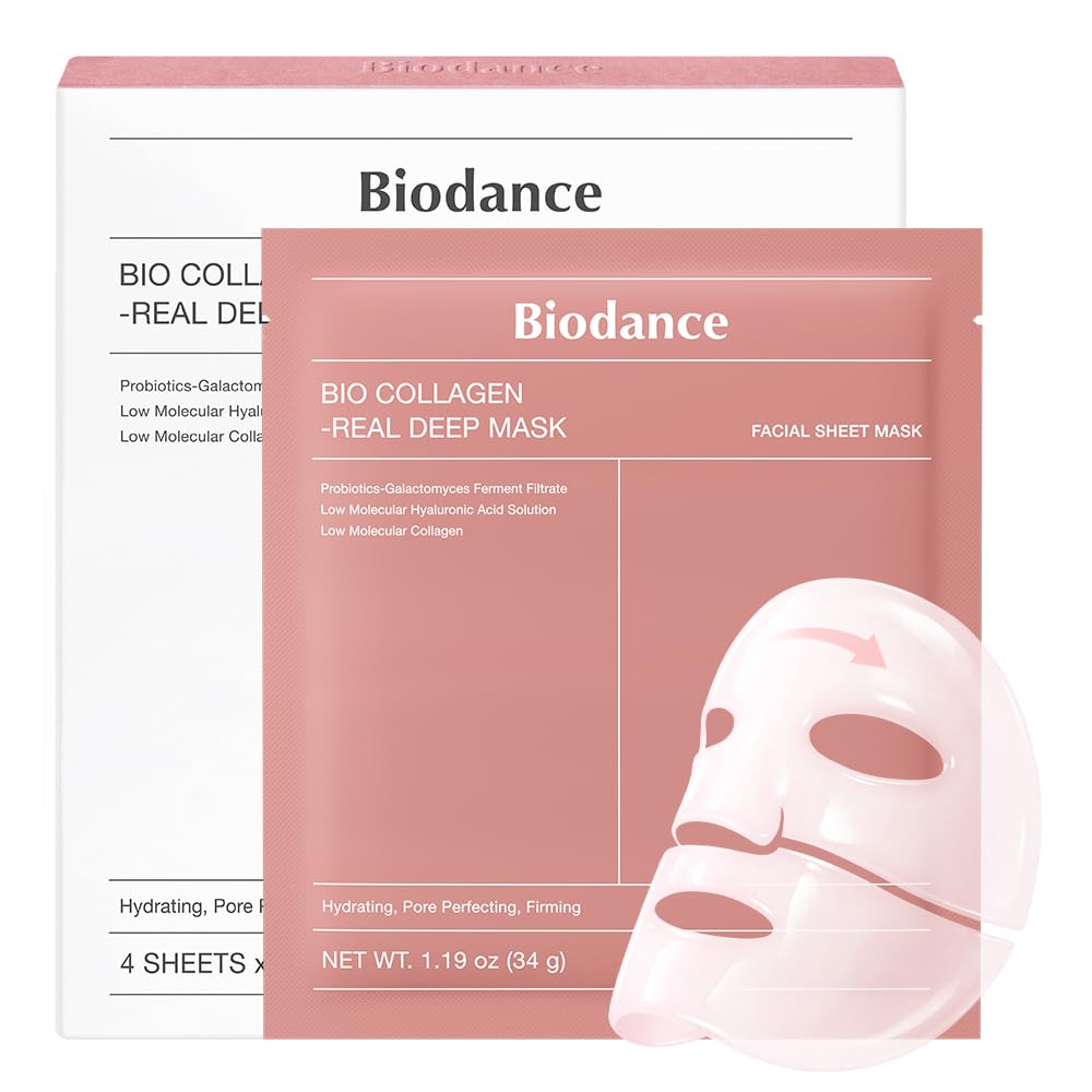 BIODANCE Hydro Cera-nol Real Deep Mask, Hydrogel Mask, Soothing, Moisturising, Nutritious, Korean Skin Care, 34 g x 4 PiecesBIODANCE Hydro Cera-nol Real Deep Mask, Hydrogel Mask, Soothing, Moisturising, Nutritious, Korean Skin Care, 34 g x 4ea