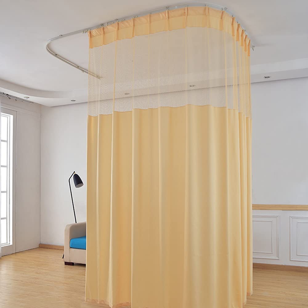 TTZ Hospital Curtain with Flat Hooks for Hospital Medical Clinic SPA Lab Cubicle Curtain Divider Privacy Screen (Color : Grey, Size : 1(5f Widet x8ft Tall))