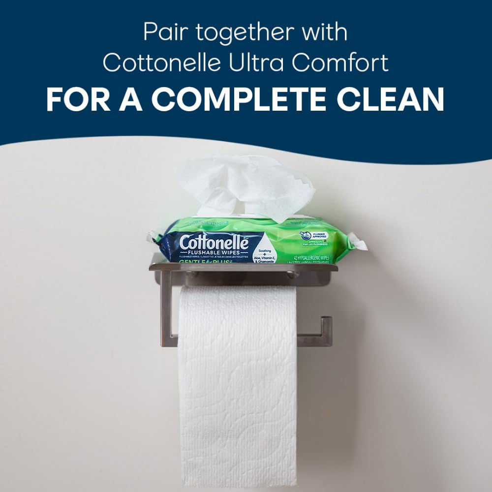 Cottonelle Fresh Care Feuchte Toilettentücher, Erfrischungstücher für Erwachsene, 4 Spenderboxen, 42 Tücher pro Box (insgesamt 168 Tücher), Verpackung kann variieren