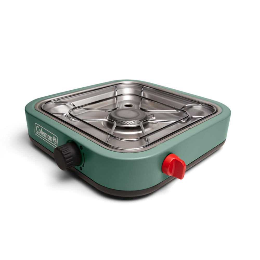 Coleman Cascade 3-in-1 Outdoor Camp Stove, Portable Cooktop with Included Cast-Iron Grill & Griddle Accessories, 24,000 BTUs of Power for Camping, Tailgating, Grilling