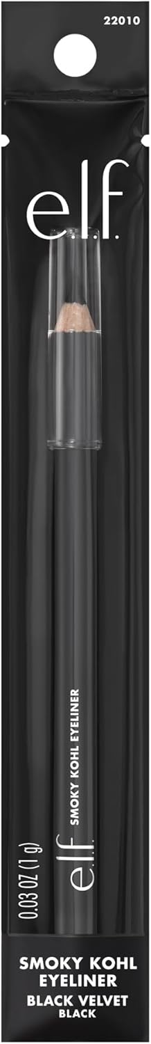 e.l.f. Smoky Kohl Eyeliner, Augenstift für langanhaltende, ausdrucksstarke, hochpigmentierte Make-up-Looks, vegan & tierversuchsfrei, Black Velvet