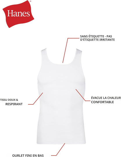 Hanes Geripptes Tanktop für Herren