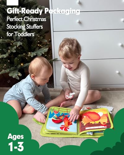 hahaland Busy Book für Kleinkinder 1-3 – Montessori Spielzeug Activity Board für 1-jährige Jungen Mädchen Lernspielzeug Leise Aktivitätsbücher Geschenke Kleinkind Osterkorb Füller Einjährige Reisespielzeuge