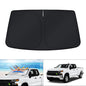 KUST Windshield Sun Shade for 2017-2026 Tesla Model Y/Model 3 Sunshade Accessories (Fit 2025-2026 Model Y Juniper / 2024 Model 3 Highland) Upgraded Foldable Sunshade, Blocks UV Rays Keep Car Cool