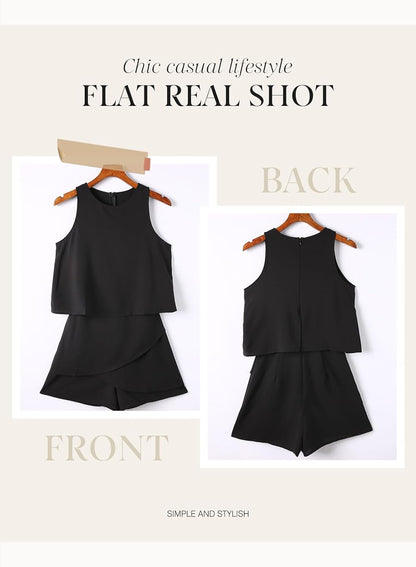 Dokotoo Womens Ladies Fashion 2025 Elegant Summer Casual Sexy Off Shoulder Halter Neck Ruffle Chiffon Sleeveless One Piece Short Rompers Jumpsuits