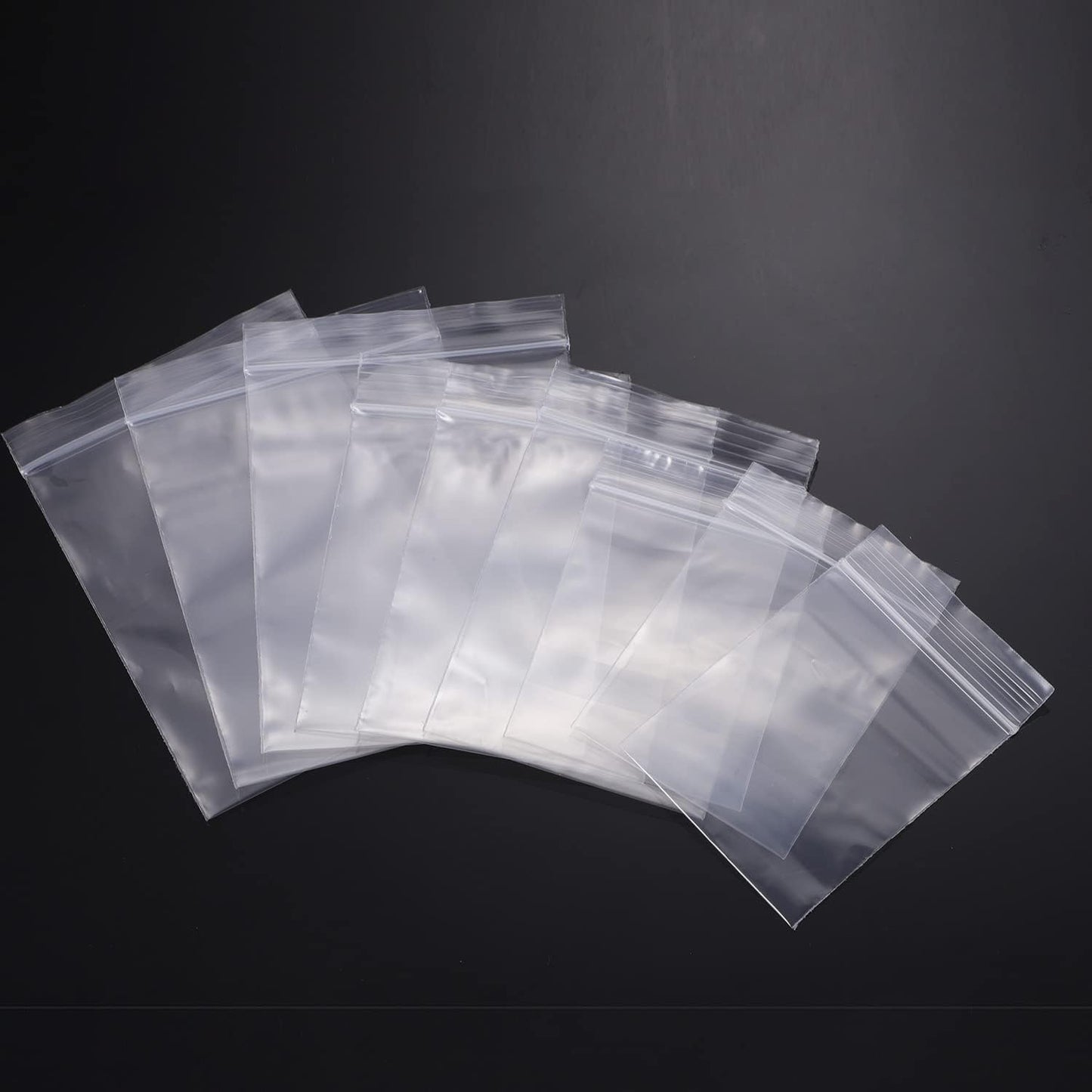 100 kleine Plastiktüten, 5 x 7 cm, wiederverschließbare Zip-Beutel, kleine durchsichtige Plastiktüten für Schmuck, Schrauben, Aufbewahrung