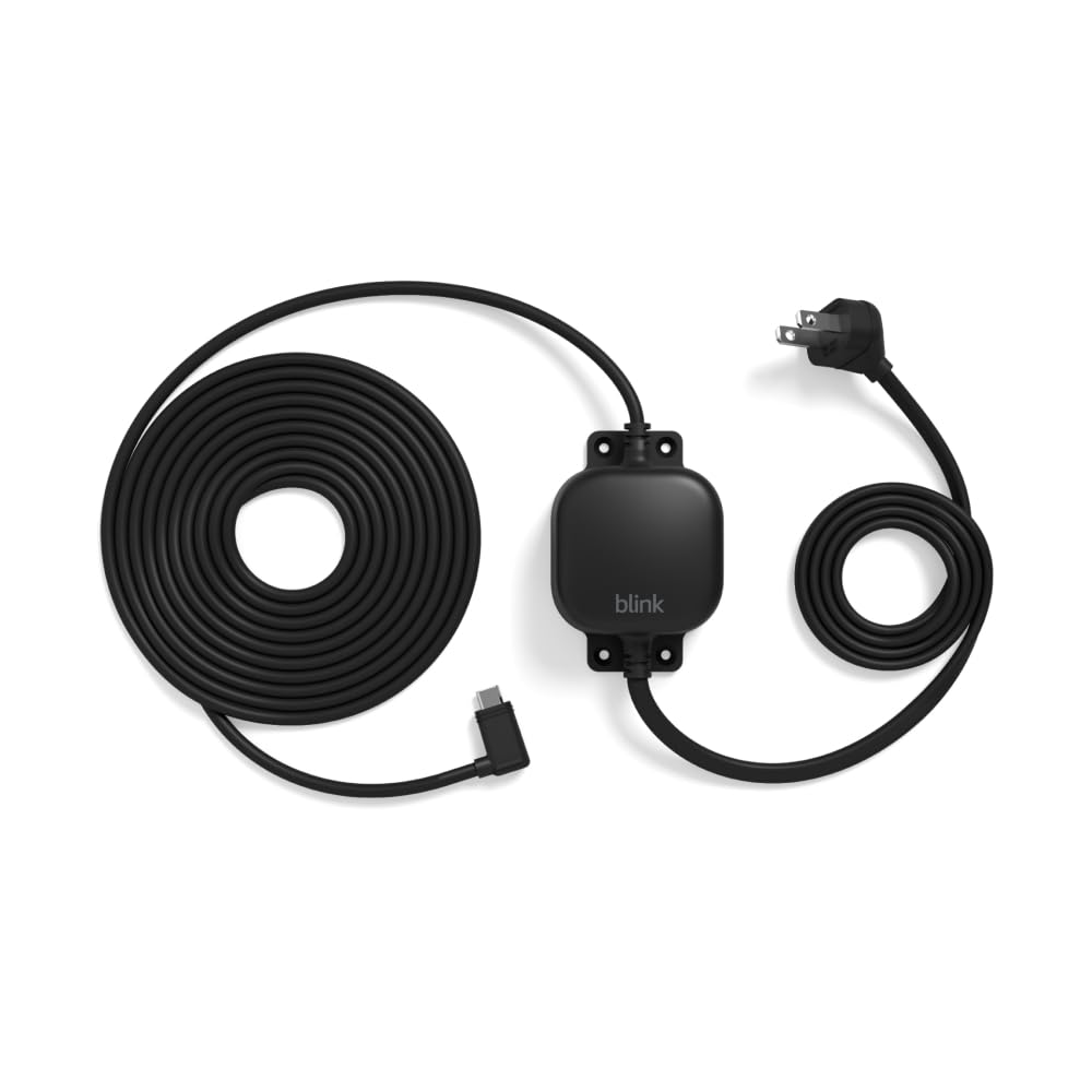 Blink wetterfestes 4 m Netzkabel für Blink Mini 2 und 2K+, Blink Arc, Blink Outdoor 4 und 2K+ (Schwarz)