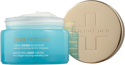 DERMEDEN DermEden Laboratories - Light Mattifying Face Cream - 50 ml - Pro-Collagen inducing treatment - Advanced Anti-aging Moisturizer - Mattifying - Effectiveness tested - French manufacturing