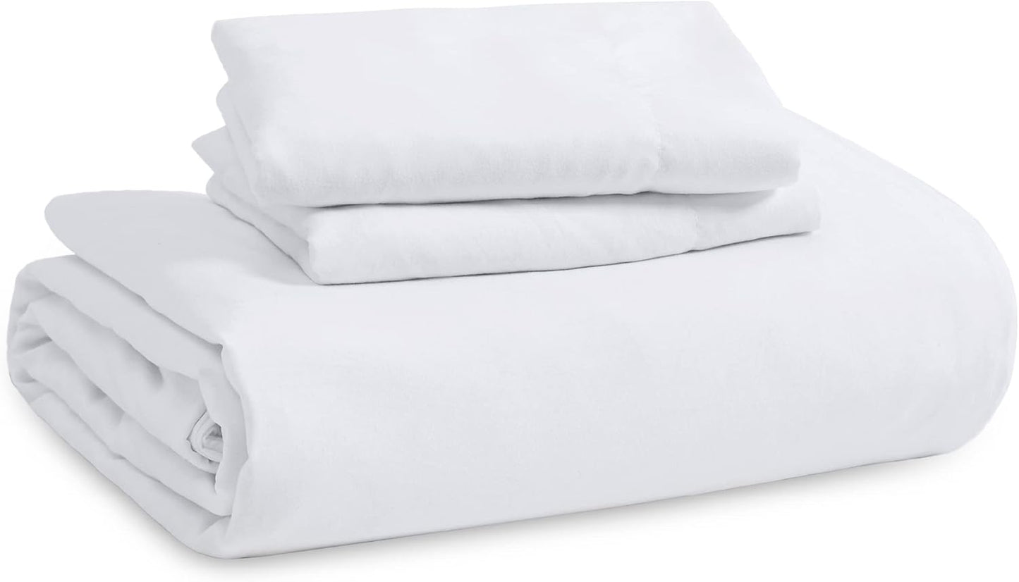 Funda nórdica blanca Bedsure, tamaño Queen, 3 piezas, aspecto de algodón prelavado, juego de cama extrasuave, incluye 1 funda nórdica de 228 x 228 cm con cierre de cremallera y 2 fundas de almohada, edredón no incluido
