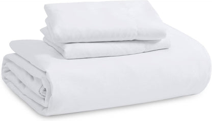 Funda nórdica blanca Bedsure, tamaño Queen, 3 piezas, aspecto de algodón prelavado, juego de cama extrasuave, incluye 1 funda nórdica de 228 x 228 cm con cierre de cremallera y 2 fundas de almohada, edredón no incluido