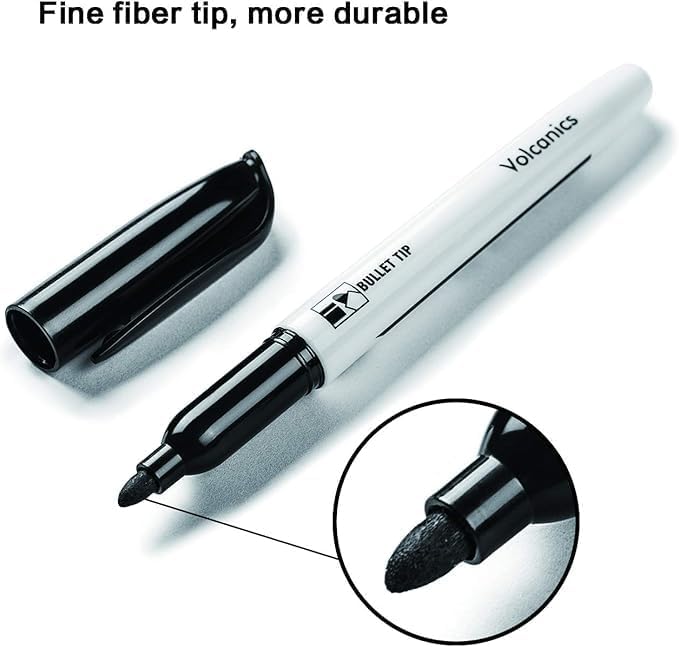 Dry Erase Markers Low Odor Fine Whiteboard Markers Thin Box of 12，10 Colors