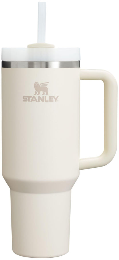 Stanley Quencher H2.0 Tumbler with Handle and Straw 40 oz | Flowstate 3-Position Lid | Cup Holder Compatible for Travel | Insulated Stainless Steel Cup | BPA-Free | Almond Rose