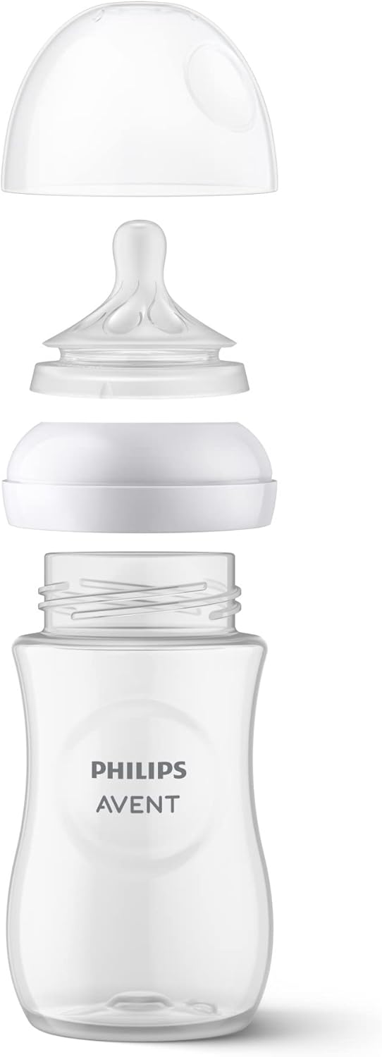 Philips Avent Natural Baby Bottle with Natural Response Nipple (Medium Flow,Flow 3), 9oz, SCY903/01
