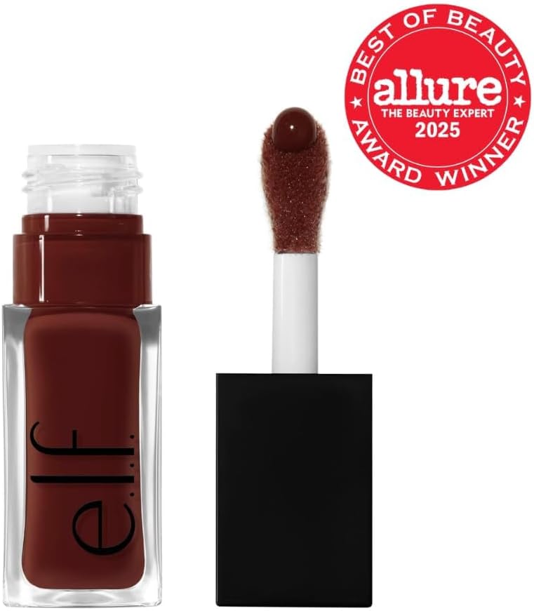 e.l.f. Glow Reviver Lip Oil, Pflegendes getöntes Lippenöl für ein hochglänzendes Finish, angereichert mit Jojobaöl, vegan & tierversuchsfrei, Rose Envy