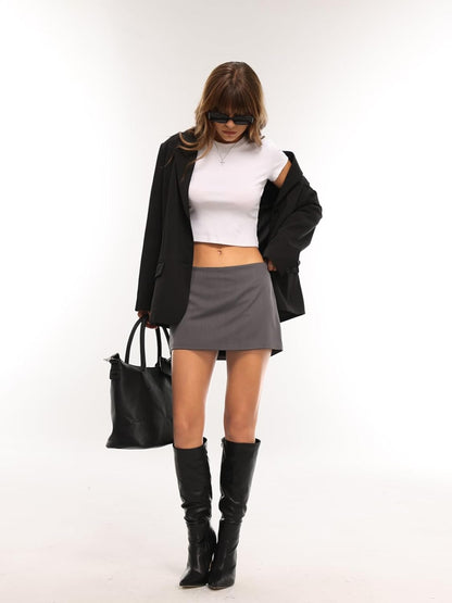 Danysu Dehnbare Mini Skorts Mid Waist Rock mit Shorts Seitenschlitz 2025 Sport Alltag Ausgeh-Outfits