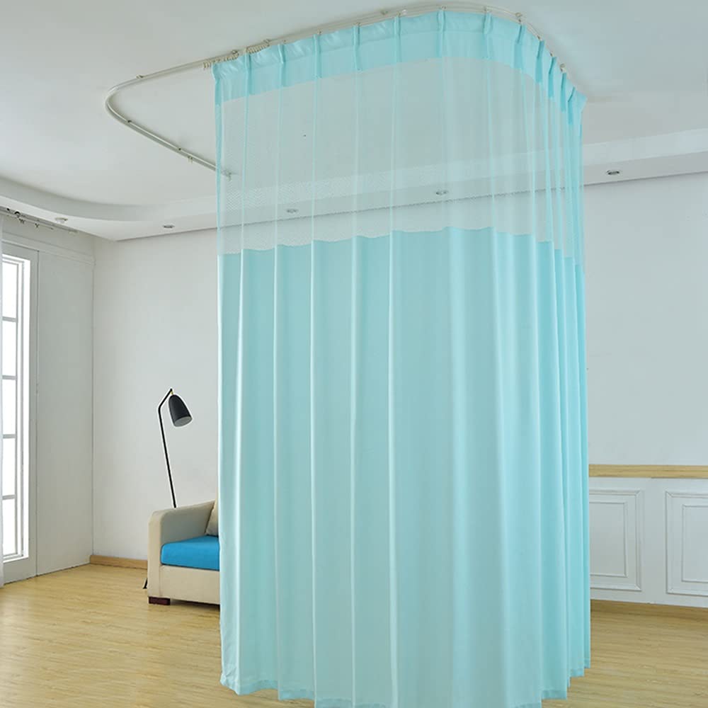 TTZ Hospital Curtain with Flat Hooks for Hospital Medical Clinic SPA Lab Cubicle Curtain Divider Privacy Screen (Color : Grey, Size : 1(5f Widet x8ft Tall))