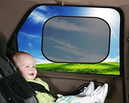 Jolly Jumper Sun Cling - 2-Pack Non-Adhesive Car Window Sun Shades for Baby - Mesh Shade for Side Windows - Reusable Protection for Travel