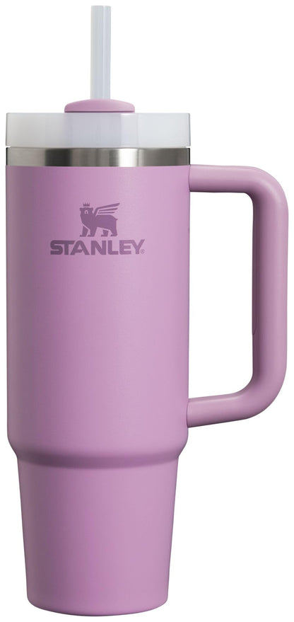 Stanley Quencher H2.0 Tumbler with Handle and Straw 40 oz | Flowstate 3-Position Lid | Cup Holder Compatible for Travel | Insulated Stainless Steel Cup | BPA-Free | Almond Rose