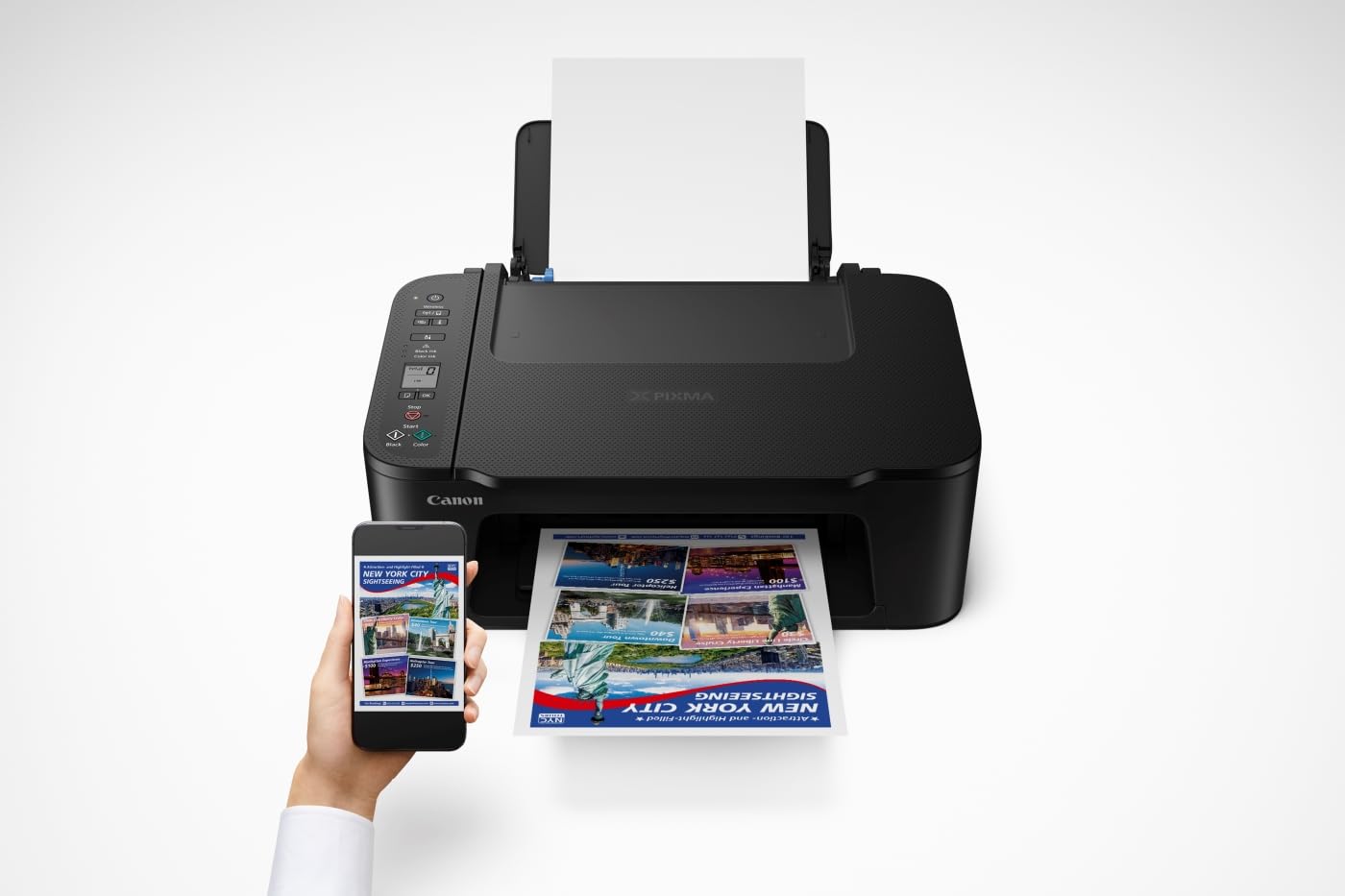 Canon PIXMA TS3720 – Kabelloser All-in-One-Drucker für Homeoffice, Kopierer, Scanner, Mobilfreundlich, Schwarz