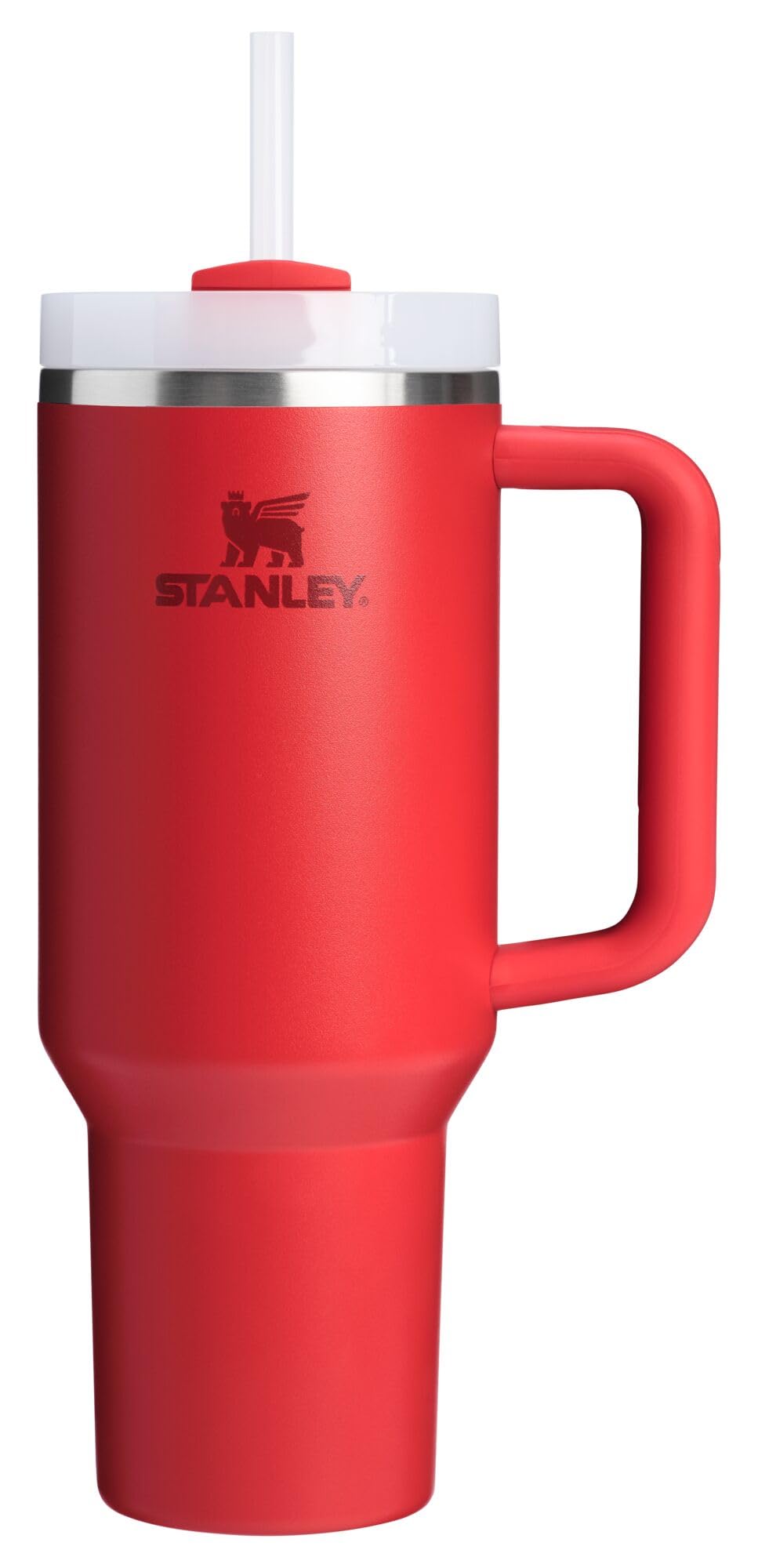 Stanley Quencher H2.0 Tumbler with Handle and Straw 40 oz | Flowstate 3-Position Lid | Cup Holder Compatible for Travel | Insulated Stainless Steel Cup | BPA-Free | Almond Rose