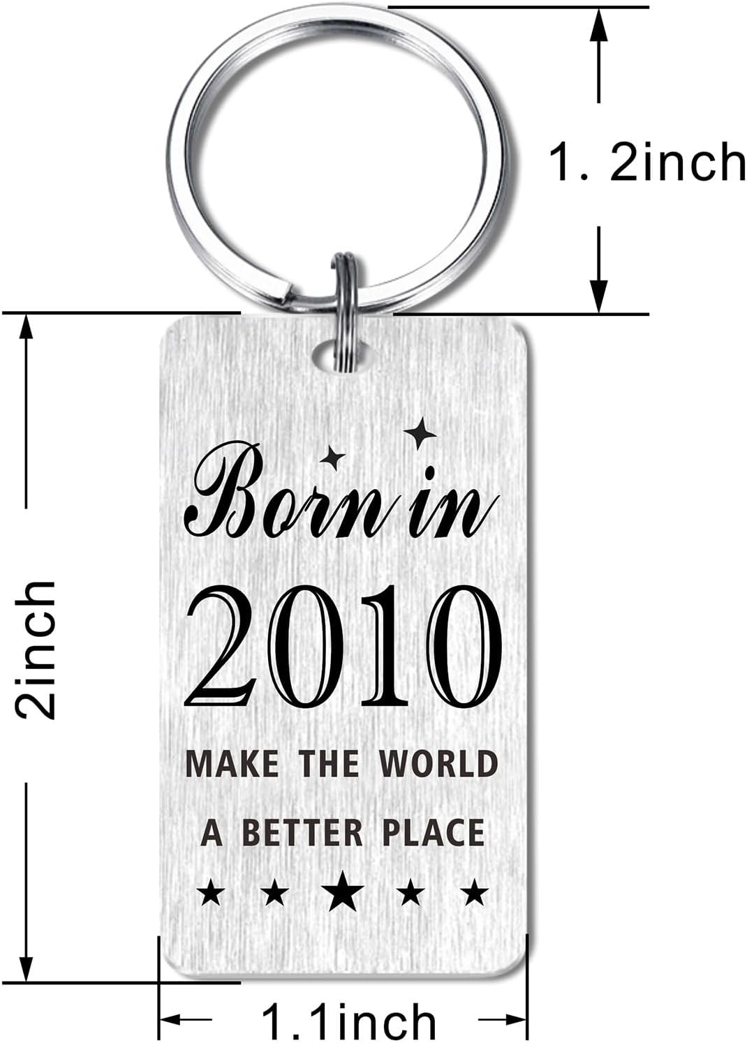 Gezxin Happy Birthday Schlüsselanhänger Geschenke für Frauen Männer - Personalisierter Edelstahl Geburtstagsschlüsselanhänger - Mach die Welt zu einem besseren Ort