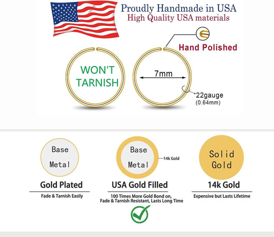 Small Gold or Sterling Silver Huggie Hoop Earrings for Women Cartilage Nose Helix Tragus
