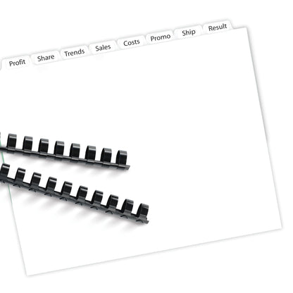 Avery 8 Tab Unpunched Dividers for Use with Any Binding System, Easy Print & Apply Clear Label Strip, Index Maker Customizable White Tabs, 150 Sets Total (6 Packs of 11444)