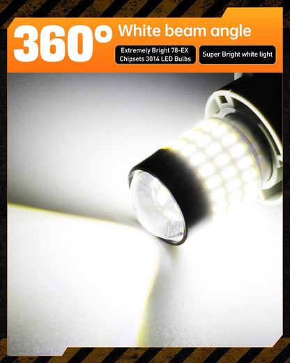 LUYED 3157 LED-Birnen Rückfahrlicht Xenon-Weiß 1800 Lumen Super Hell 78 SMD 3056 3156 3057 4157 LED-Birnen, Verwendet für Rückfahrlichter, Bremslichter, Rücklichter, Blinker, 2er-Pack