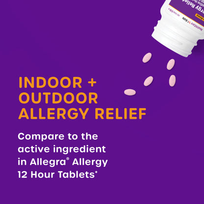 HealthCareAisle Allergy Relief - Fexofenadine Hydrochloride Tablets USP, 180 mg - 180 Tablets - Allergy Medication, Non-Drowsy 24-Hour Relief, (Pack of 2)