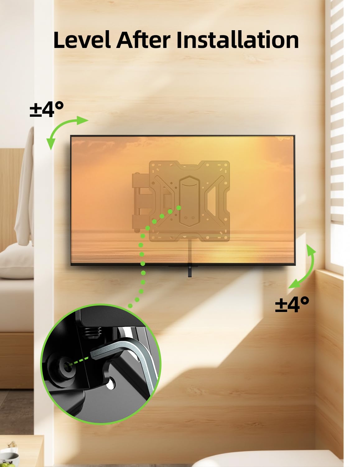 USX MOUNT TV Wall Mount for 32-74 inch Flat Screen/LED/4K up to 110lbs, Full Motion TV Mount Bracket with Swivel & Tilt Articulating Dual Arms, Max VESA 400x400mm, Fits 12/16" Wood Studs